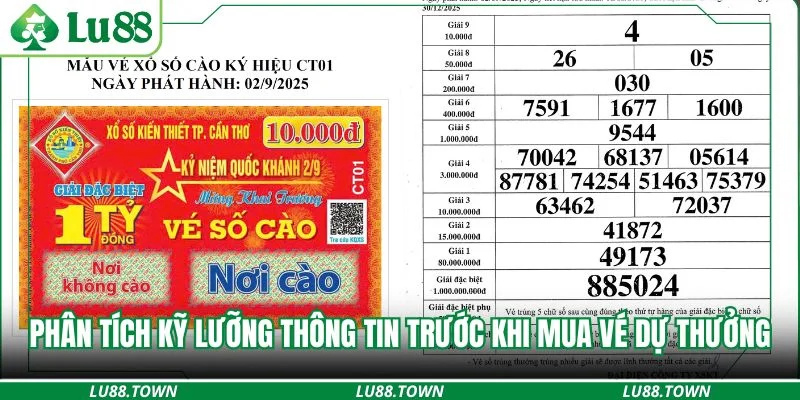Phân tích kỹ lưỡng thông tin trước khi mua vé dự thưởng